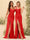 Sheath/Column Halter Sweetheart Long Formal Dresses with Split Side & Ruched
