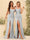 Sheath/Column Halter Sweetheart Long Formal Dresses with Split Side & Ruched