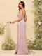 Sheath/Column Criss Cross Long Formal Dresses with Split Side & Ruched