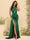 Sheath/Column Criss Cross Long Formal Dresses with Split Side & Ruched