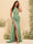 Sheath/Column Criss Cross Long Formal Dresses with Split Side & Ruched
