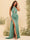 Sheath/Column Criss Cross Long Formal Dresses with Split Side & Ruched