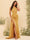 Sheath/Column Criss Cross Long Formal Dresses with Split Side & Ruched