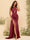 Sheath/Column Criss Cross Long Formal Dresses with Split Side & Ruched