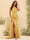 Sheath/Column Criss Cross Long Formal Dresses with Split Side & Ruched
