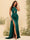 Sheath/Column Criss Cross Long Formal Dresses with Split Side & Ruched