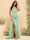 Sheath/Column Criss Cross Long Formal Dresses with Split Side & Ruched