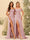 Sheath/Column Off-the-Shoulder Long Formal Dresses with Split Side & Ruched
