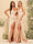 Sheath/Column Spaghetti Straps Long Formal Dresses with Split Side & Ruched