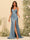 Sheath/Column Spaghetti Straps Long Formal Dresses with Split Side & Ruched