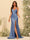 Sheath/Column Spaghetti Straps Long Formal Dresses with Split Side & Ruched