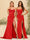 Sheath/Column Spaghetti Straps Sweetheart Long Formal Dresses with Split Side