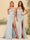 Sheath/Column Spaghetti Straps Sweetheart Long Formal Dresses with Split Side