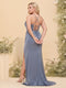 Sheath/Column Spaghetti Straps Sweetheart Long Formal Plus Size Dresses with Split Side