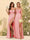 Sheath/Column Spaghetti Straps Long Formal Dresses with Split Side