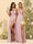 Sheath/Column Spaghetti Straps Long Formal Dresses with Split Side