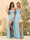 Sheath/Column Spaghetti Straps Long Formal Dresses with Split Side