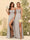 Sheath/Column Spaghetti Straps Long Formal Dresses with Split Side