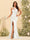 Sheath/Column One-Shoulder Long Formal Dresses with Split Side