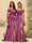 Sheath/Column Off-the-Shoulder Long Formal Dresses with Split Side