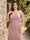 Sheath/Column Off-the-Shoulder Spaghetti Straps Long Plus Size Bridesmaid Dresses with Split Side