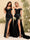 Sheath/Column Off-the-Shoulder Long Formal Dresses with Split Side & Ruched