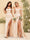 Sheath/Column Off-the-Shoulder Long Formal Dresses with Split Side & Ruched