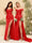 Sheath/Column Off-the-Shoulder Long Formal Dresses with Split Side & Ruched