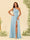 A-Line/Princess One-Shoulder Long Bridesmaid Dresses with Split Side