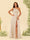 A-Line/Princess One-Shoulder Long Bridesmaid Dresses with Split Side