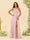 A-Line/Princess One-Shoulder Long Bridesmaid Dresses with Split Side