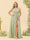 A-Line/Princess One-Shoulder Long Bridesmaid Plus Size Dresses with Split Side