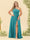 A-Line/Princess One-Shoulder Long Bridesmaid Plus Size Dresses with Split Side