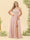A-Line/Princess One-Shoulder Long Bridesmaid Plus Size Dresses with Split Side