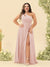 A-Line/Princess One-Shoulder Long Bridesmaid Plus Size Dresses with Split Side