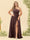 A-Line/Princess One-Shoulder Long Bridesmaid Plus Size Dresses with Split Side