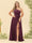 A-Line/Princess One-Shoulder Long Bridesmaid Plus Size Dresses with Split Side