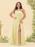 A-Line/Princess One-Shoulder Long Bridesmaid Plus Size Dresses with Split Side