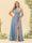 A-Line/Princess One-Shoulder Long Bridesmaid Plus Size Dresses with Split Side