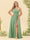 A-Line/Princess One-Shoulder Long Bridesmaid Plus Size Dresses with Split Side