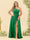 A-Line/Princess One-Shoulder Long Bridesmaid Plus Size Dresses with Split Side