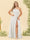 A-Line/Princess One-Shoulder Long Bridesmaid Plus Size Dresses with Split Side