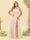 A-Line/Princess One-Shoulder Long Bridesmaid Plus Size Dresses with Split Side