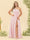 A-Line/Princess One-Shoulder Long Bridesmaid Plus Size Dresses with Split Side