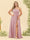 A-Line/Princess One-Shoulder Long Bridesmaid Plus Size Dresses with Split Side