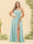 A-Line/Princess One-Shoulder Long Bridesmaid Plus Size Dresses with Split Side