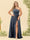 A-Line/Princess One-Shoulder Long Bridesmaid Plus Size Dresses with Split Side