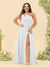 A-Line/Princess One-Shoulder Long Bridesmaid Plus Size Dresses with Split Side