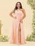 A-Line/Princess One-Shoulder Long Bridesmaid Plus Size Dresses with Split Side