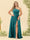 A-Line/Princess One-Shoulder Long Bridesmaid Plus Size Dresses with Split Side